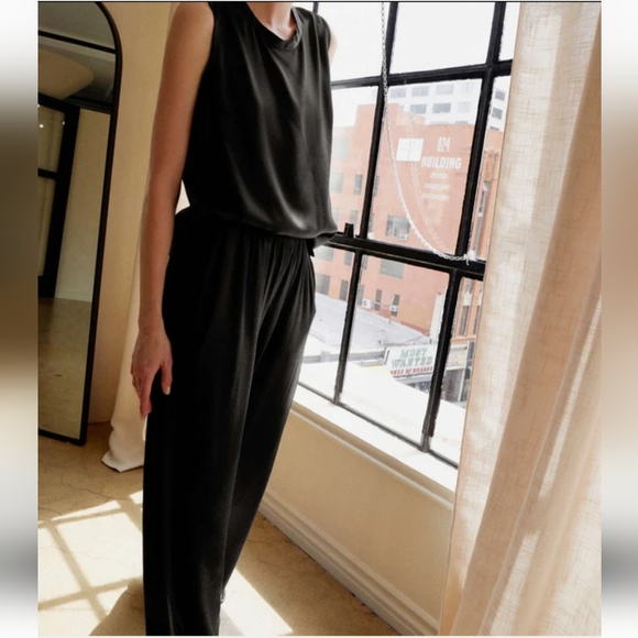 New Joie xl black silk wide legs pants - Picture 12 of 12